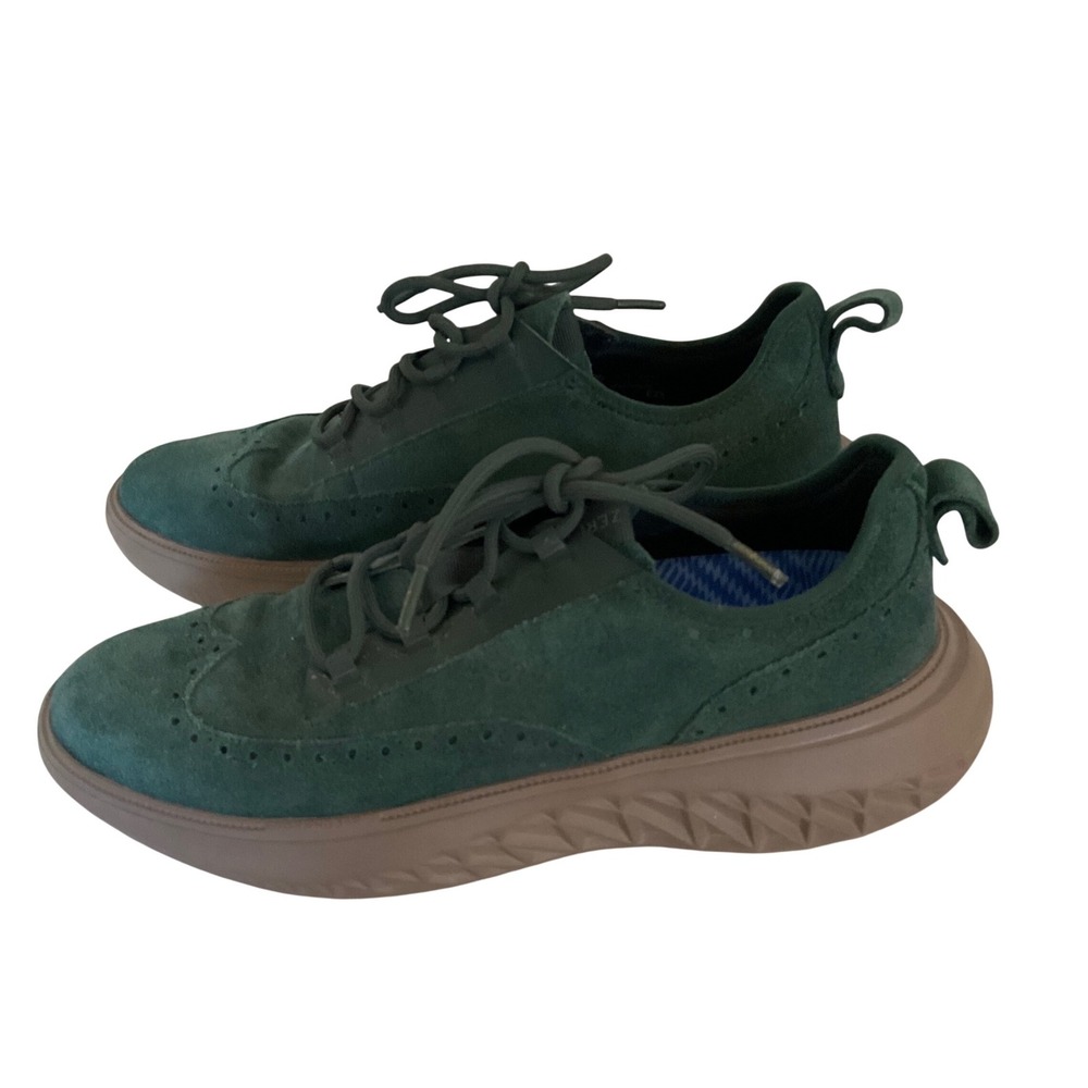 Cole Haan Zerogrand Wingtip Oxford Mens Size 10 Green Suede Sneakers C38430